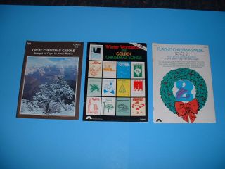 Vintage Christmas Carols Bastien Songs Easy Organ Music Books Lot of 3 