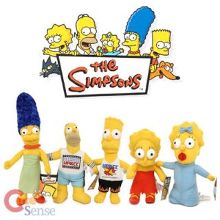 Simpson Family Plush Doll Set Homer Bart Marge Lisa Maggie 1