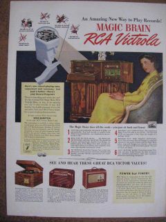 1941 RCA Victrola Radio Phonograph Ad Rose Bampton