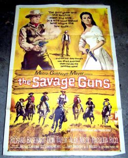 1st Spaghetti Western 1963 R Basehart The Savage Guns Movie Poster 27 