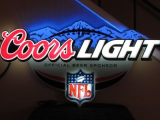 Coors Light NFL Football Color Changing 3D LED Bar Beer Sign Neon Pro 