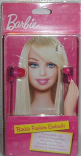 Barbie Fashion Pink Girls Earbuds iPod iPhone MP3 MP4 Player NIB
