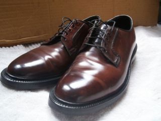 BARRIE LTD BOOTERS GEN SHELL CORDOVAN BROWN LEATHER SHOES MENS SIZE 8 