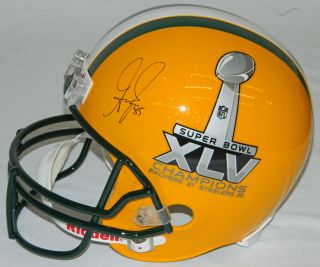   Signed Packers SB XLV Champs Logo Riddell F s Replica Helmet SS