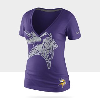  Nike Tri Reverse Logo (NFL Vikings) Womens T Shirt