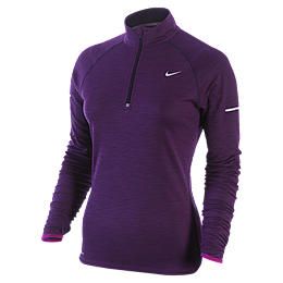Maillot de course à pied Nike Dri FIT en laine à demi zip pour Femme 