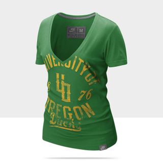 Nike College Vault V Neck Oregon Womens T Shirt 3586OD_315_A