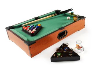 Game Night 326281 gb Tabletop Pool Game with 6 Shot Glasses