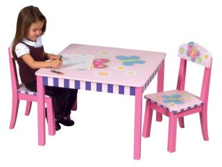 Guidecraft Butterfly Hand Painted Table & Chairs (3 Piece Set)