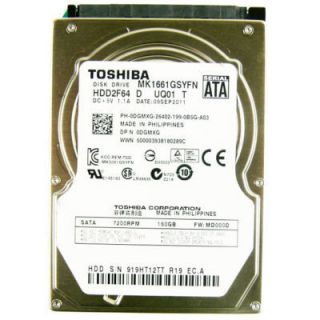 Toshiba 160 GB,Internal,7200 RPM,2.5 MK1661GSYF Hard Drive