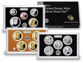 2011 us mint silver proof 14 coin set original box