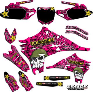   KIT RM85 ALL YEARS DECO DECALS STICKERS 2011 2010 2009 2008 PINK