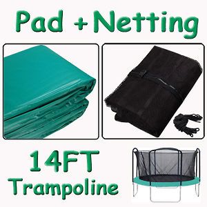 14 Vinyl Green 18oz 0.6 EPE Pad + Enclosure Net 4 Arch Safety 