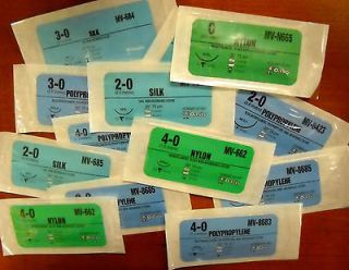 25 Sutures Nonabsorbable Suture Kit for Knot Tying Practice 20 