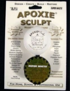 Aves Apoxie Sculpt Super White 2 Part Self Hardening Modeling Compound 