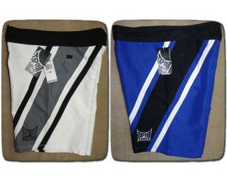 NWT TAPOUT Mens Blue Or White Board Shorts Swimwear Size 28 32 34 36