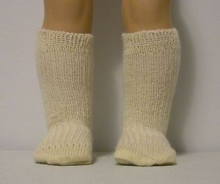 Fits 14 Inch Betsy McCall Doll . Ivory Ribbed Socks . S0