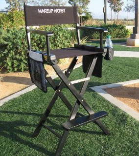 NEW TALL WOOD DIRECTOR CHAIR FOR MAKE UP ARTISTS & PROFESSIONALS