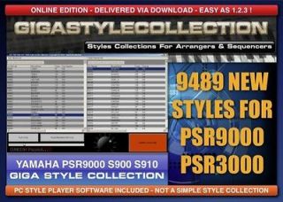 9480 NEW Styles for YAMAHA PSR 9000 S910 + PC Style Player Online 