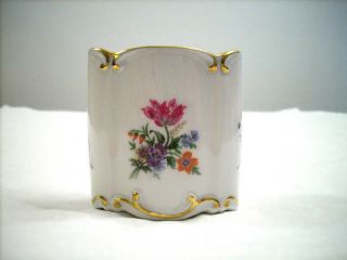 jlmenau porcelain floral and gold cigarette holder 
