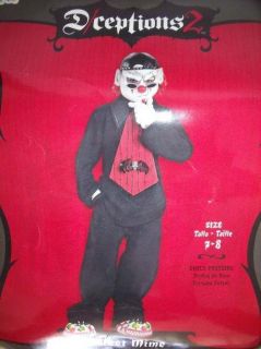 disguise street mime diceptions boys costume 7 8 euc