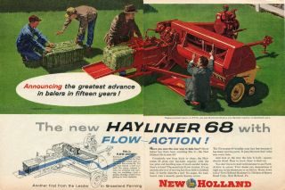 1957 new holland hayliner 68 baler 2 page ad  14 00 buy it 
