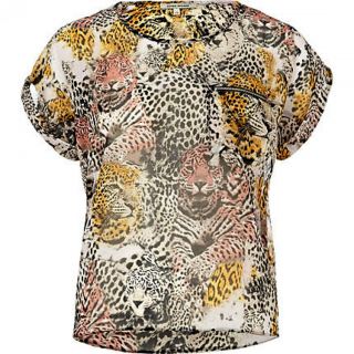   Ladies Tiger Top Blouse T Shirt RRP £25 Size UK 8 10 12 14 16