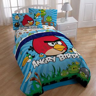 Kids 4 piece Angry Birds Twin size Bed in a Bag with Sheet Set NEW