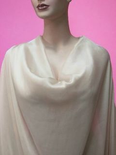 dressmaking pure silk chiffon fabric lgt almond 3 yard from