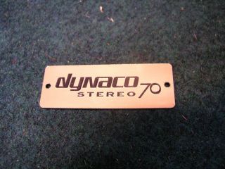dynaco st 70 name badge for cage or amplifier time