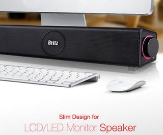 Britz Soundbar Computer PC Desktop Laptop speakers Bar Shape Wall 