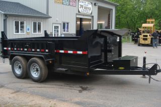 2013 12 foot low profile dump trailer 12k black new  5995 