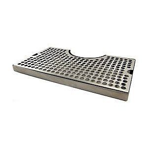 Beer Tower Kegerator Tap Cut Out Drip Tray Stainless Steel 12 x 7 No 