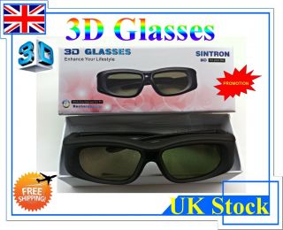 Sintron] 2 pairs 3D Active glasses for 2012 Samsung TV UE40D8000YU 