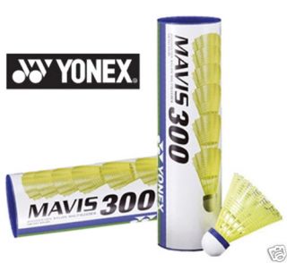 yonex mavis 300 badminton shuttlecocks yellow med speed time left