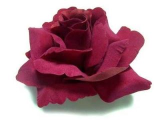 2X BIG Red Roses Artificial Silk Flower Heads Lot 3.75 for Wedding 