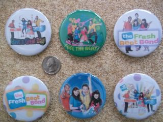 Fresh Beat Band buttons  set of 6 Large 2 1/4 for shirts backpacks 