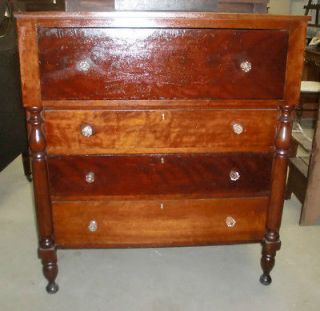 antique cherry chest of drawers glass knobs old finish time