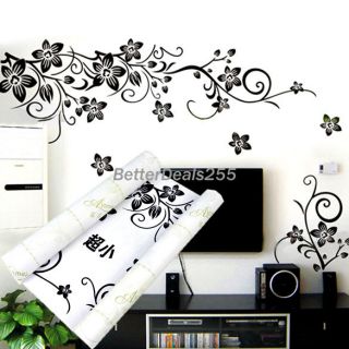 black flower wall decals in Decals, Stickers & Vinyl Art