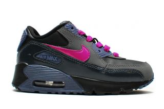 Cheap Kids Nike Air Max 90 (PS) Black Grey Purple NOW £32 FREE UK P 