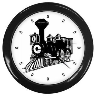 locomotive railroad steam train wall clock from hong kong time