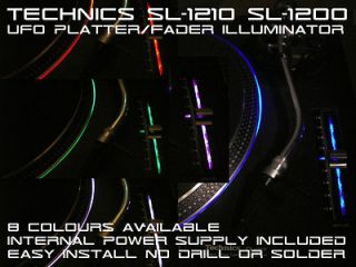Technics SL 1210 & SL 1200 Under Platter/Fader UFO LED Kit With Power 