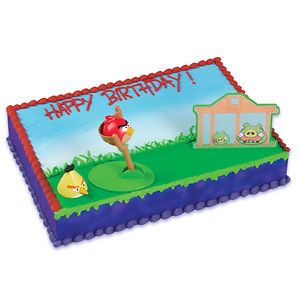 PARTY BIRTHDAY FAVORS CAKE TOPPER ANGRY BIRDS SLING SHOT KIT 