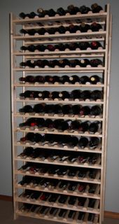 112 bottle Old World Rustic wood wine rack, No sales tax, great price
