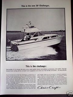 1964 chris craft 36 challenger cruiser boat yacht ad time