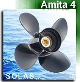 New Solas Prop Johnson 70 HP 1974 and up 12.75 x 17 Pitch 4 Blade