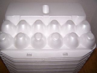 One Dozen Foam Egg Cartons NEW large extra large chicken egg sizes or 