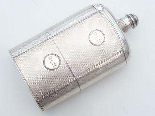 Rare Large GEORGIAN Antique Sterling Silver Hip Flask 437g or 15oz