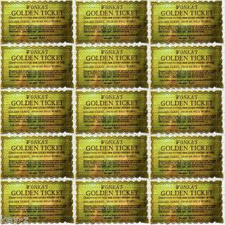 GOLDEN TICKET   perforated sheet BLOTTER ART psychedelic acid free 