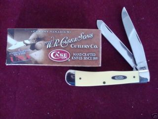   YELLOW HANDLE TRAPPER KNIFE CV 161 MINT USA MADE NEW IN BOX SALE